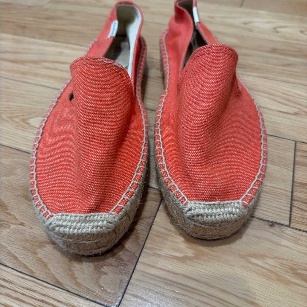 Soludos Orange Espadrille Slip-Ons with Jute Sole